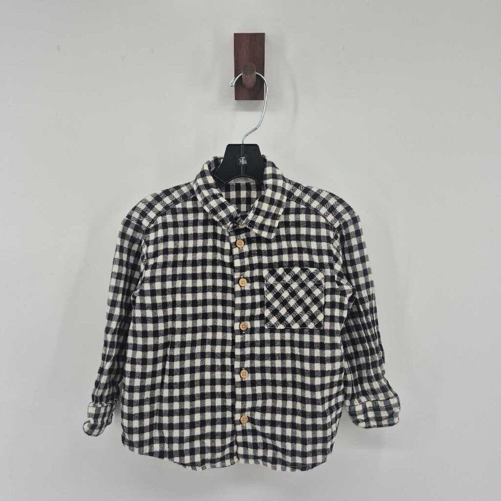 plaid button down