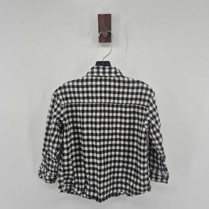 plaid button down