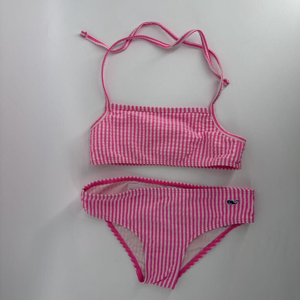 Pink and White Seersucker Bikini