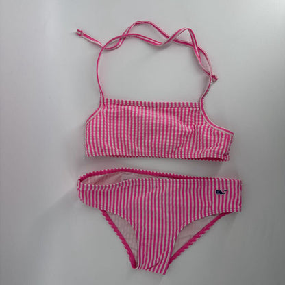 Pink and White Seersucker Bikini