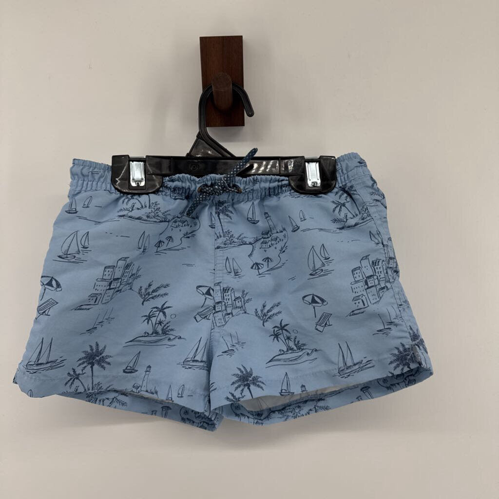 Swim Shorts with Islands, Boats and Lighthouses