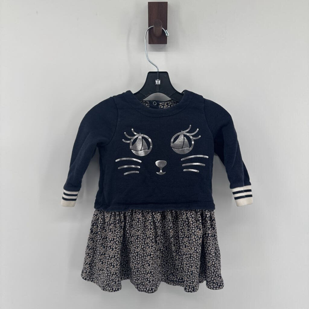 cat face, sweat dress