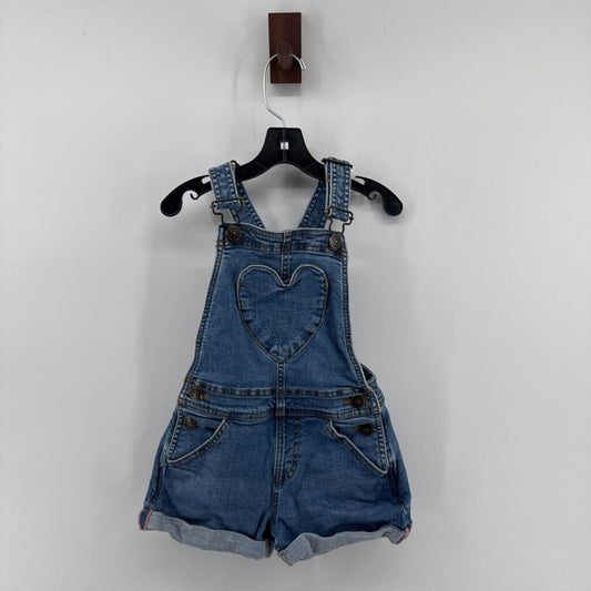 denim overalls w/ heart pocket