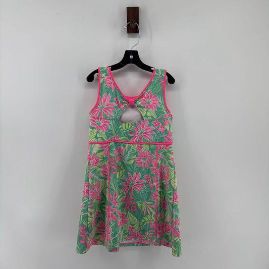 Floral dress, and Pink shorts