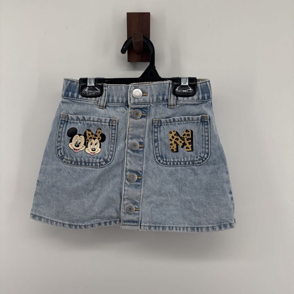 Denim Button Down Skirt. Mickey&Minnie