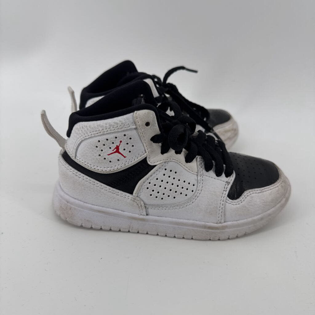 red logo, high top