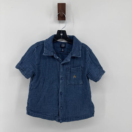 muslin button down shirt & shorts