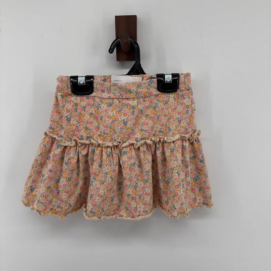 tiered floral skirt