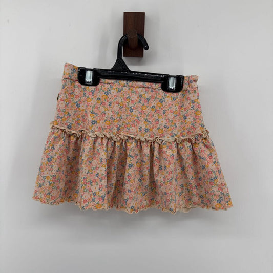 tiered floral skirt