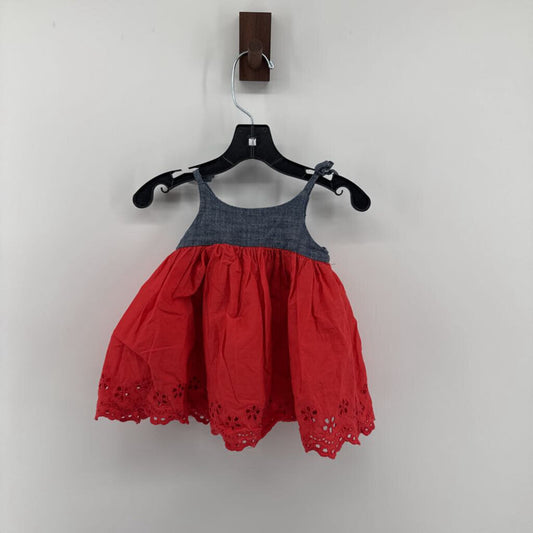 Denim Top, Eyelet Detail On Bottom