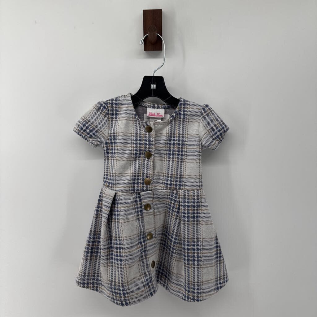 Plaid dress & bloomers with denim jacket