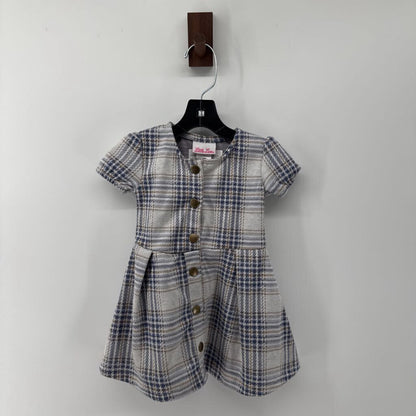 Plaid dress & bloomers with denim jacket
