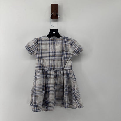 Plaid dress & bloomers with denim jacket