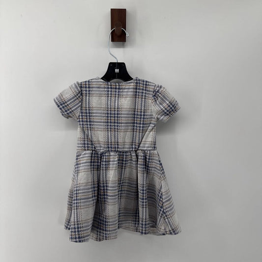 Plaid dress & bloomers with denim jacket