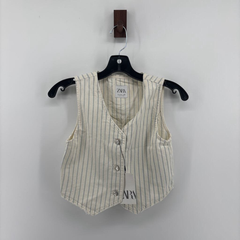 *Tags On* Blue Striped Denim Vest