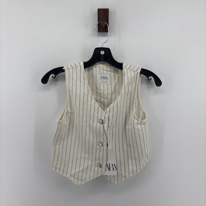 *Tags On* Blue Striped Denim Vest