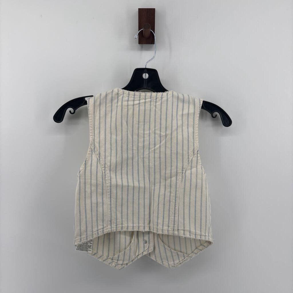 *Tags On* Blue Striped Denim Vest