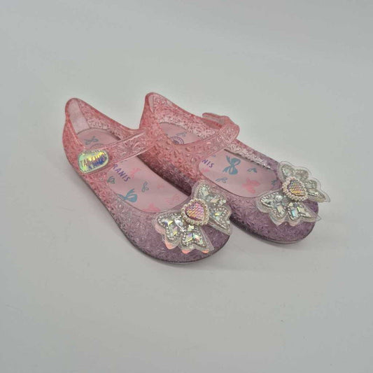 Jelly Flats with Bow and Heart On Toe