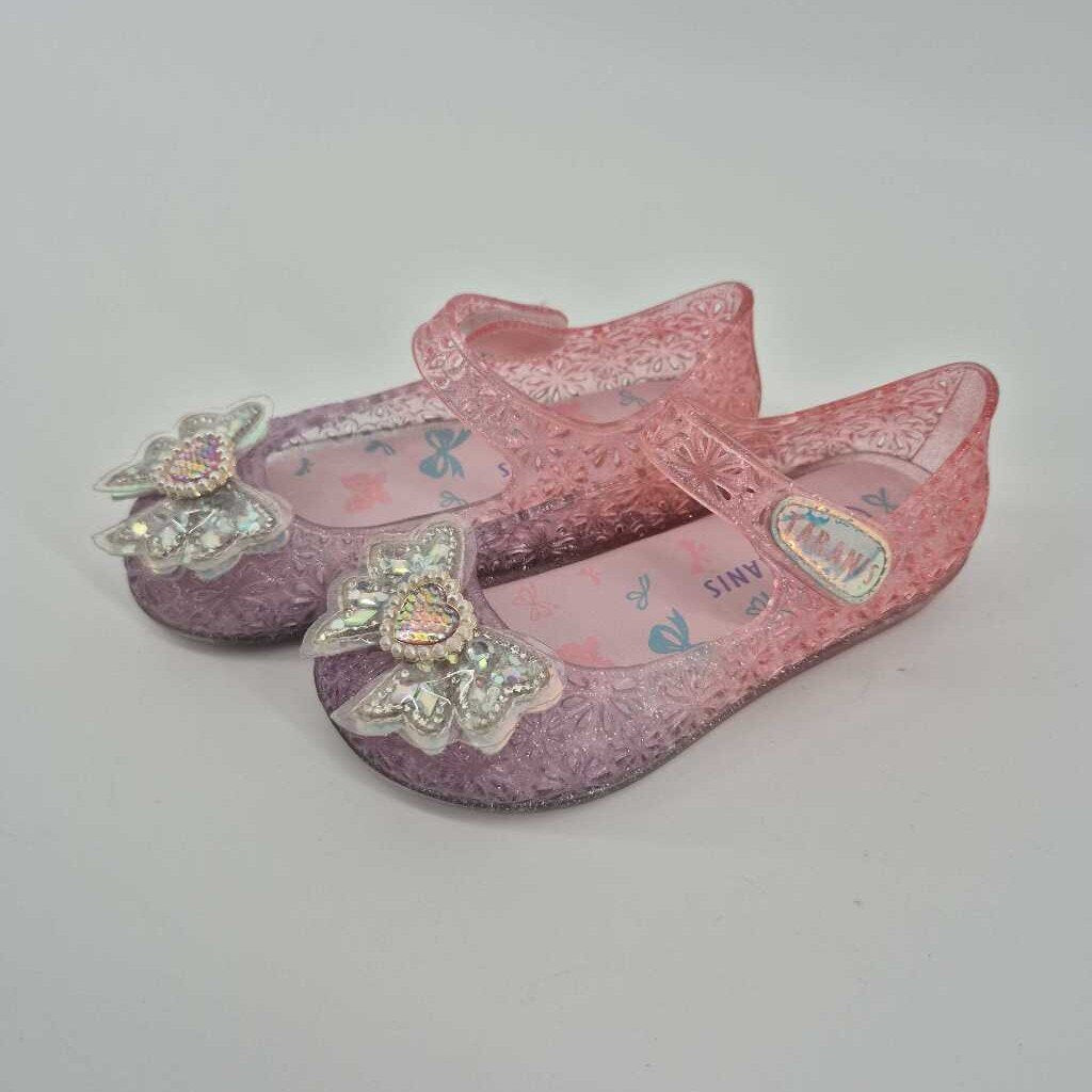 Jelly Flats with Bow and Heart On Toe