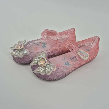 Jelly Flats with Bow and Heart On Toe