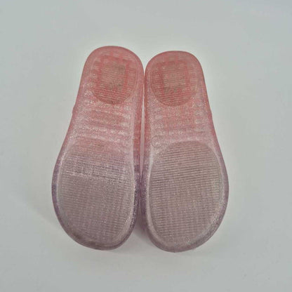 Jelly Flats with Bow and Heart On Toe