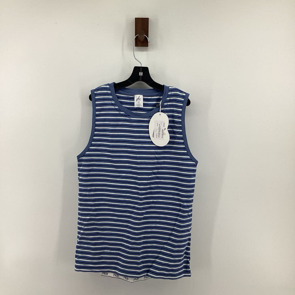Tags on, striped tank