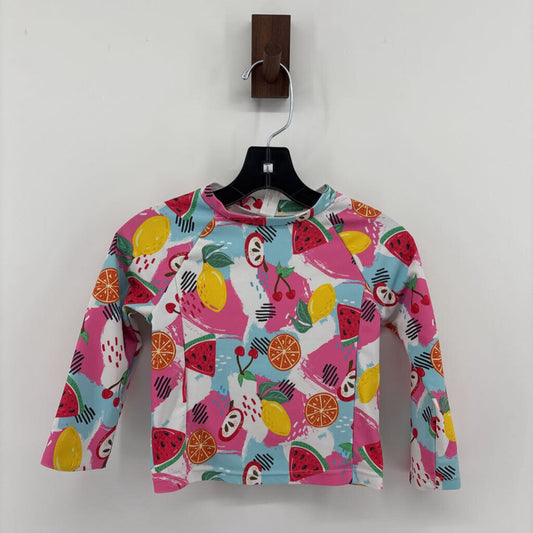 Fruit Rash Guard with Striped Bottoms