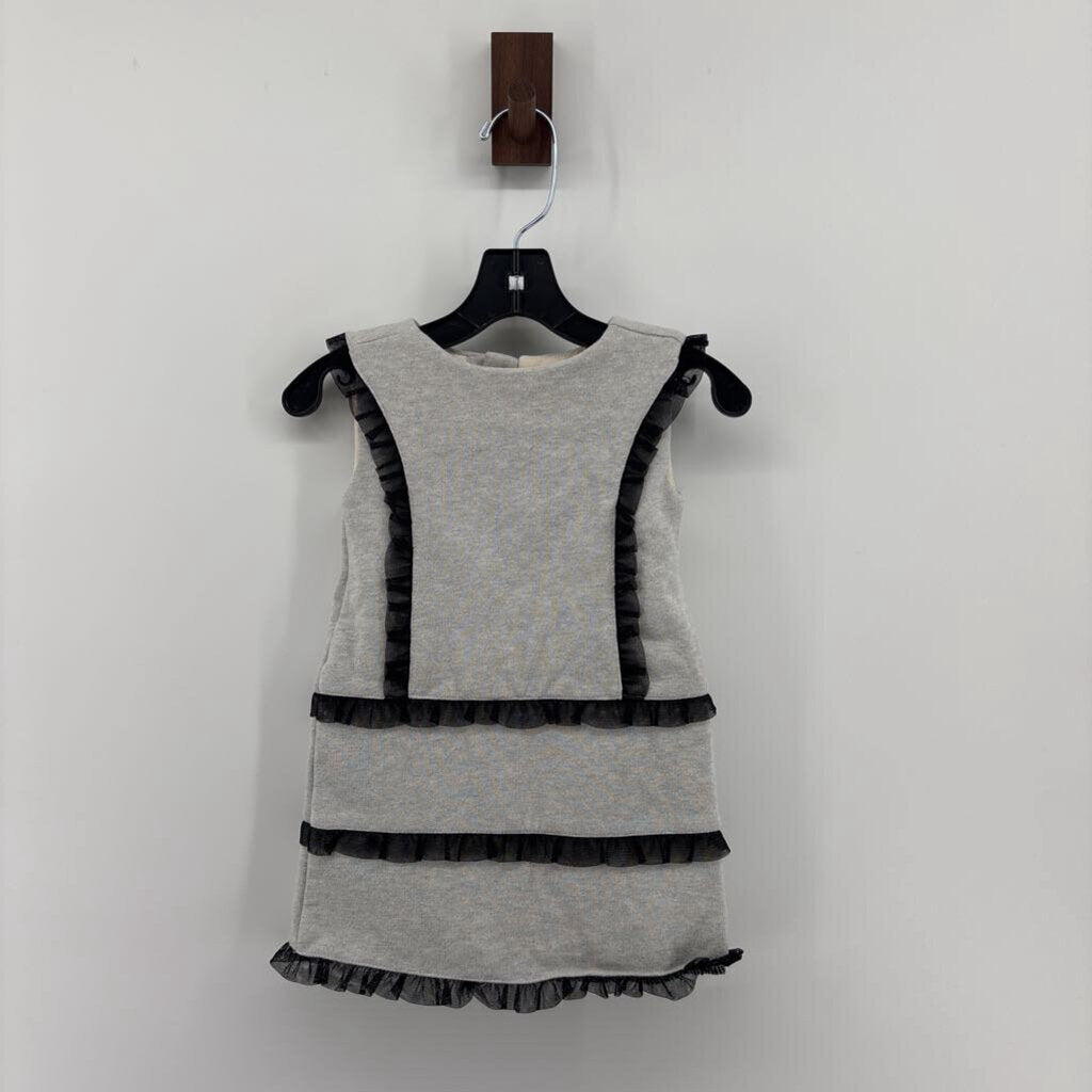 Glittery silver/Grey with Black Tulle Detail