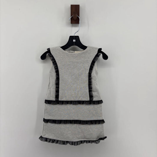 Glittery silver/Grey with Black Tulle Detail