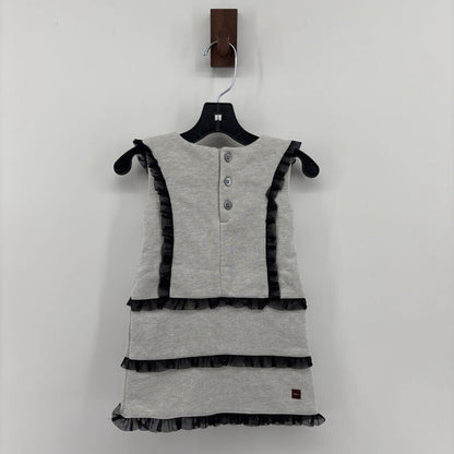 Glittery silver/Grey with Black Tulle Detail