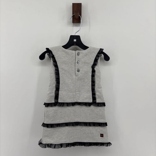 Glittery silver/Grey with Black Tulle Detail