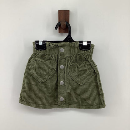 Corduroy skirt, heart pocket