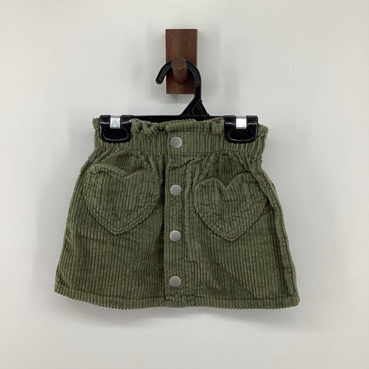 Corduroy skirt, heart pocket