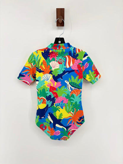 Short sleeve, one piece, under the sea