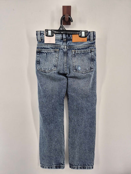 Tags on, denim