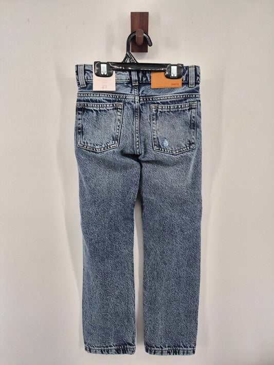 Tags on, denim