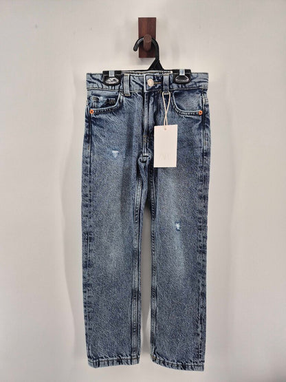 Tags on, denim