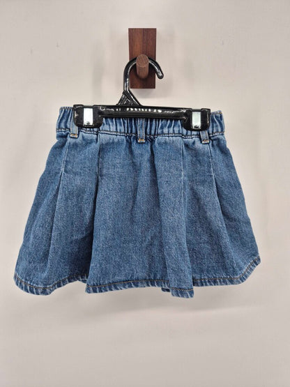 Pocket denim skirt