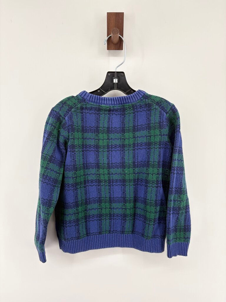 Plaid crew neck sweater