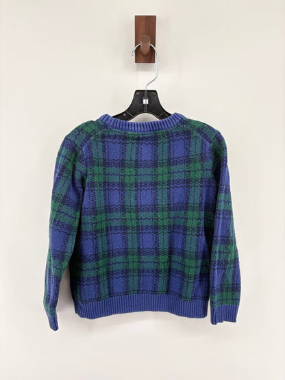 Plaid crew neck sweater