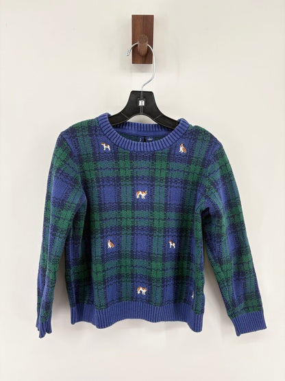 Plaid crew neck sweater