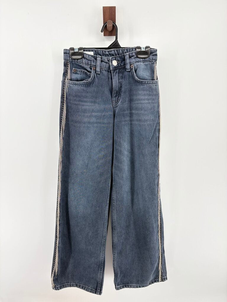 Denim, silver tassels