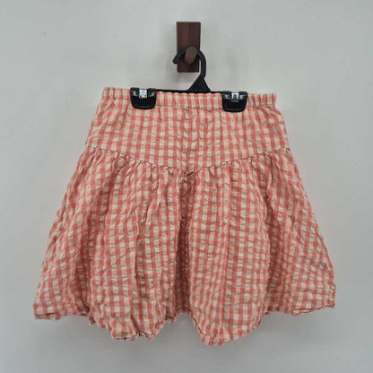 Tags on, gingham, off shoulder blouse and skirt
