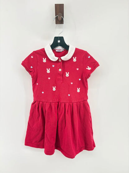 Polo dress, embroidered bunnies, retail $250