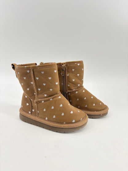 Zipper Boots with Silver Hearts