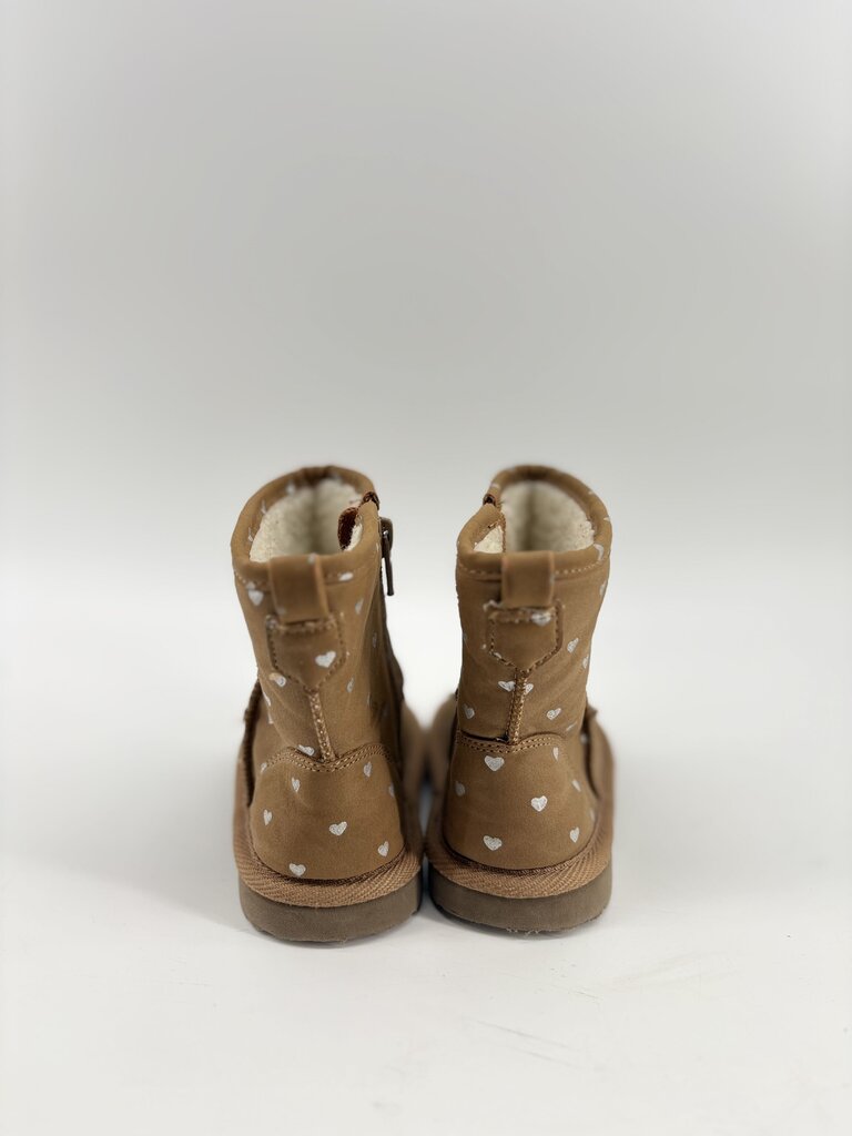 Zipper Boots with Silver Hearts