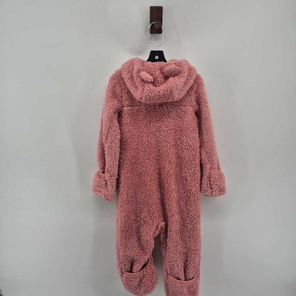 sherpa zip up romper with hood