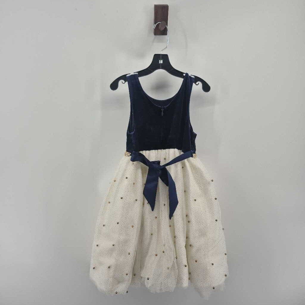 Gold beaded & velvet party dress