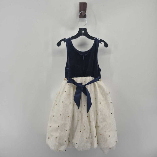 Gold beaded & velvet party dress