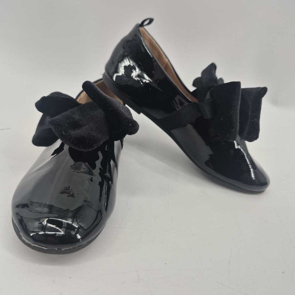 Patent Ballet Flats with Velvet Bow